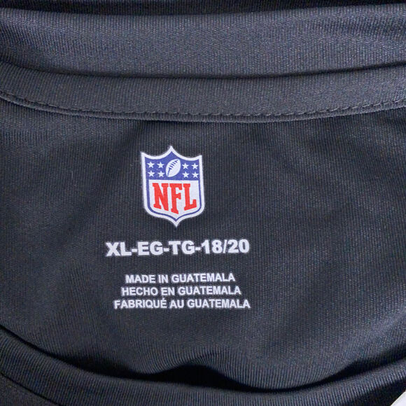 New NFL Las Vegas Raiders Ground Control Dri-Tek Tee Youth 18-20 Black Shirt - Picture 7 of 8